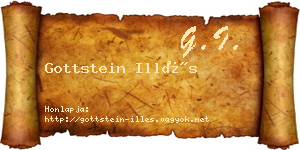 Gottstein Illés névjegykártya